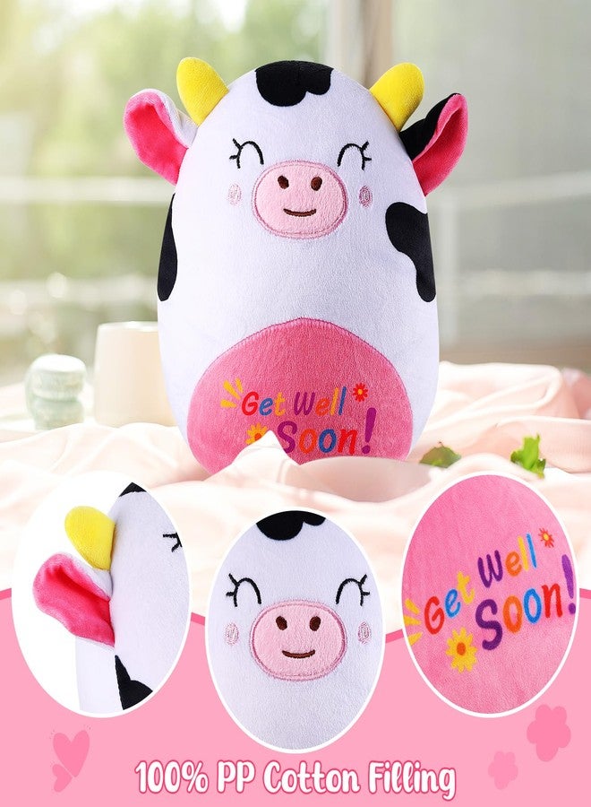ZJoey Get Well Soon Gift Cat Plush Cow Stuffed Animal Hug Pillow Sympathy Gift Get Well Toy Gifts for Kids Boys Girls Women(Cow) - Image 4